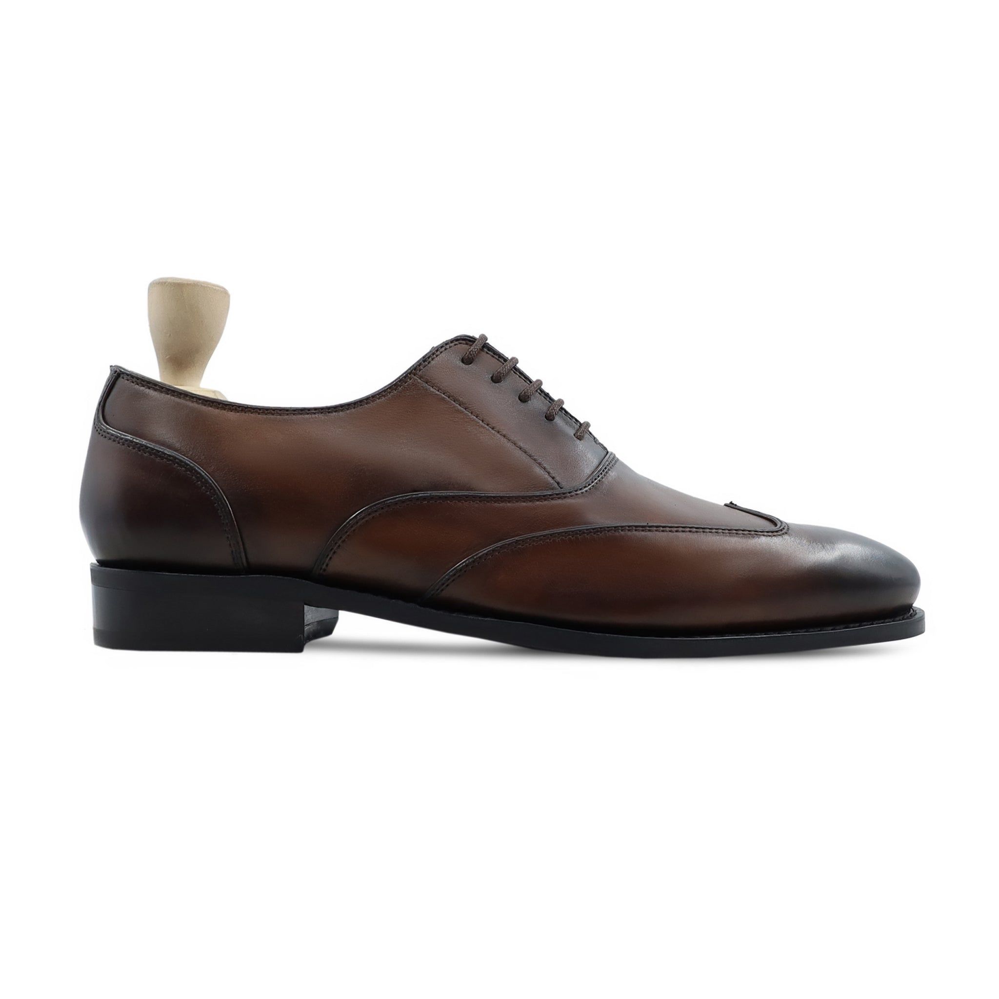 Dubnix - Men's Wooden Brown Calf Leather Oxford Shoe - Goodyear Welted