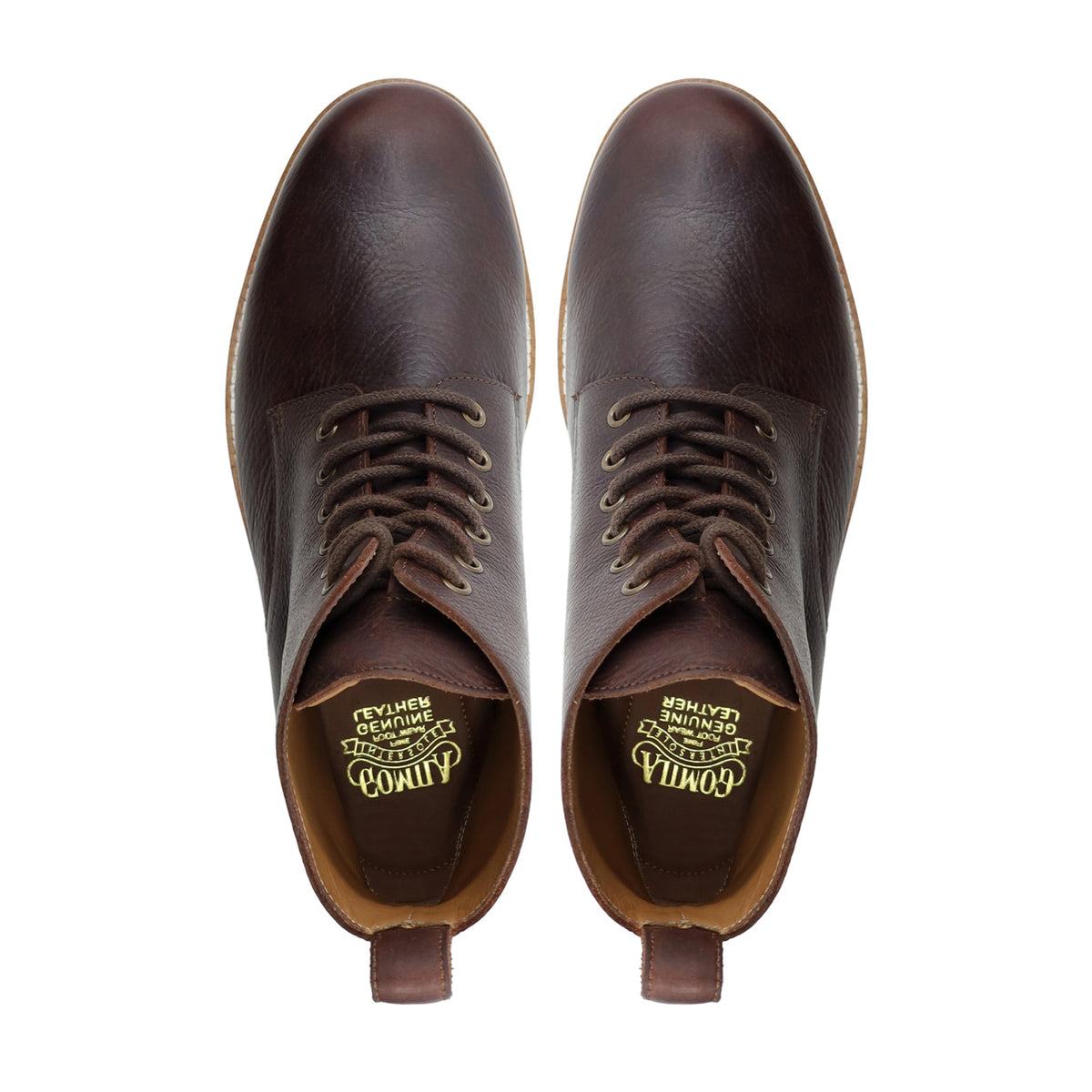 Ironb - Men's Dark Brown Pebble Grain Leather Boot