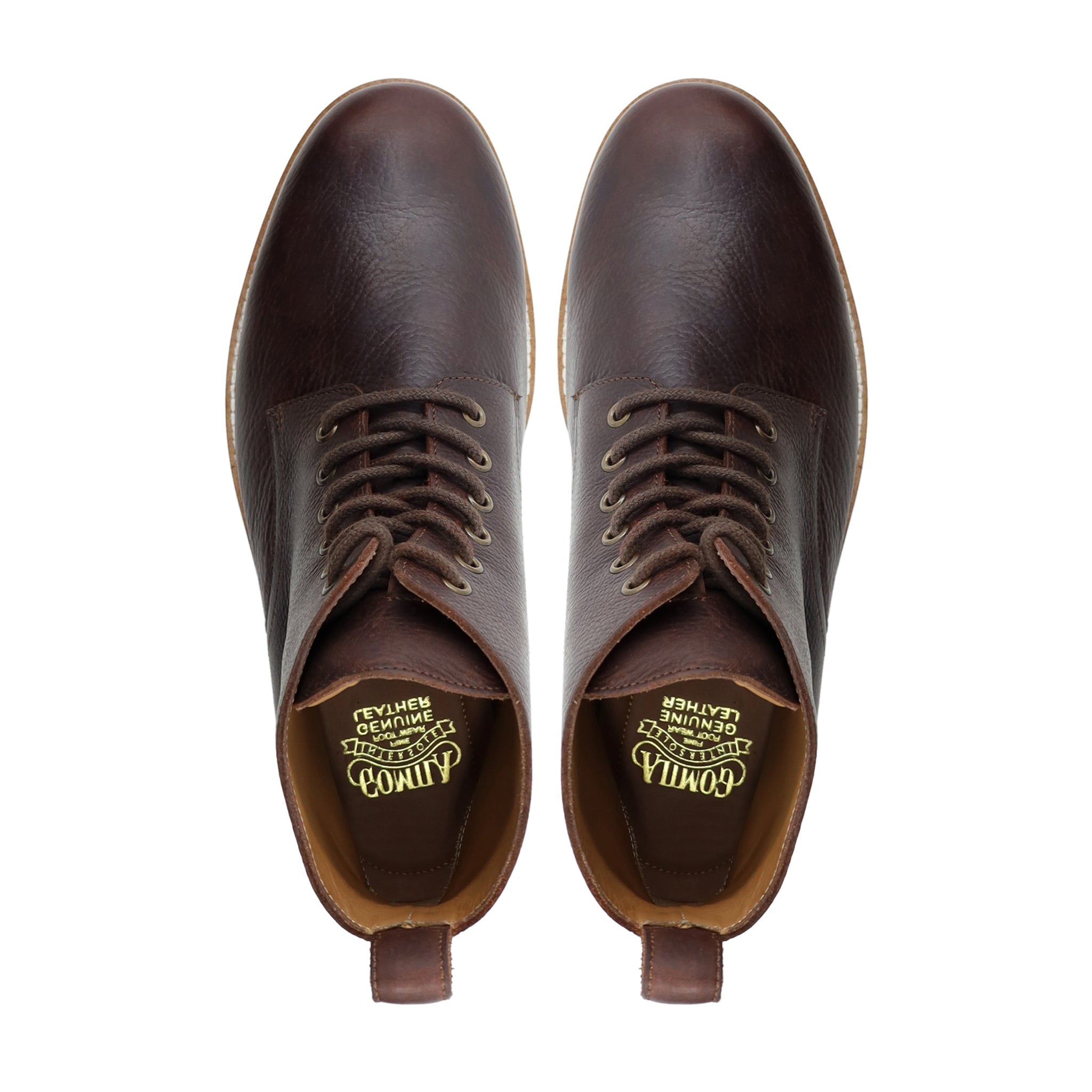Ironb - Men's Dark Brown Pebble Grain Leather Boot
