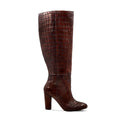 Elsie - Ladies Dark Brown Calf Leather Long Boot