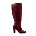 Elsie - Ladies Oxblood Calf Leather Long Boot