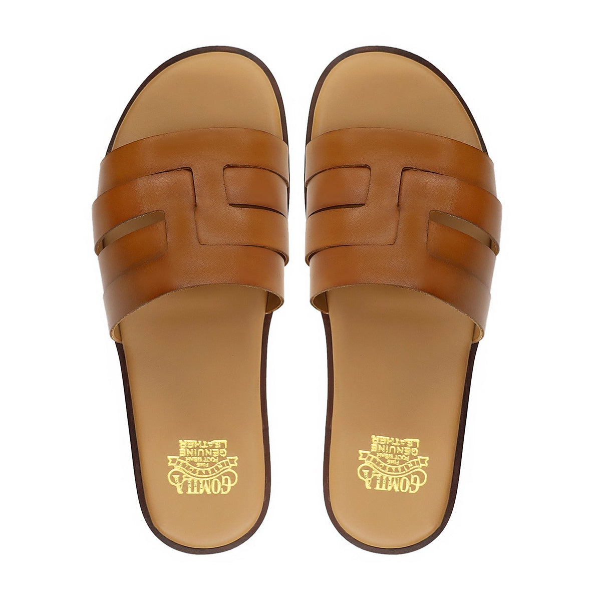 Caswell - Men's Tan Calf Leather Slipper