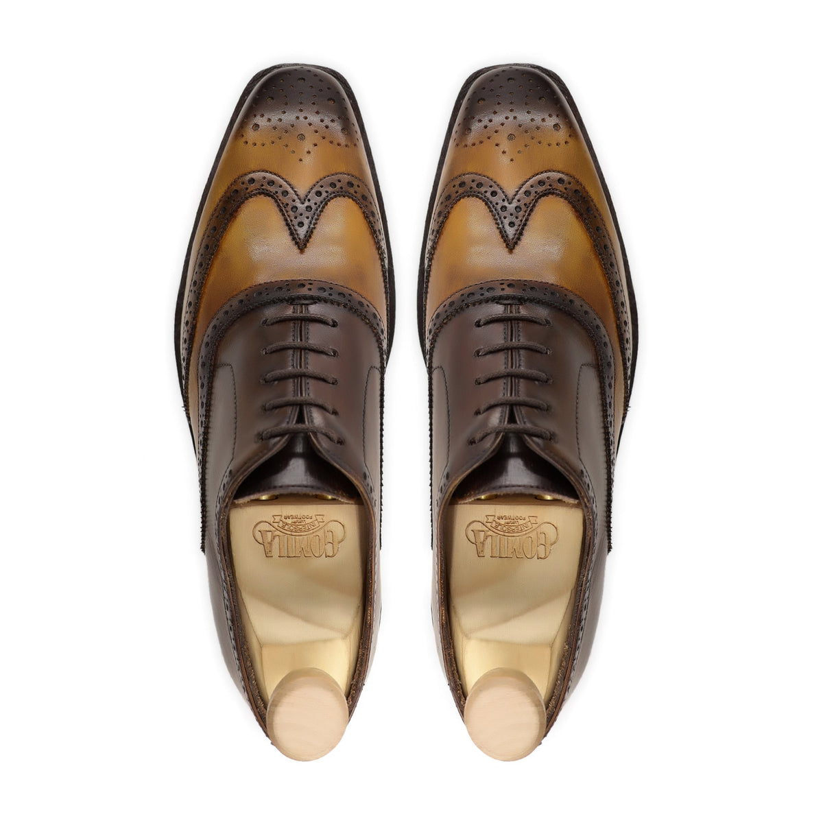 Harvana - Men's Burnished Tan Brown Calf Leather Oxford Shoe - Goodyear Welted