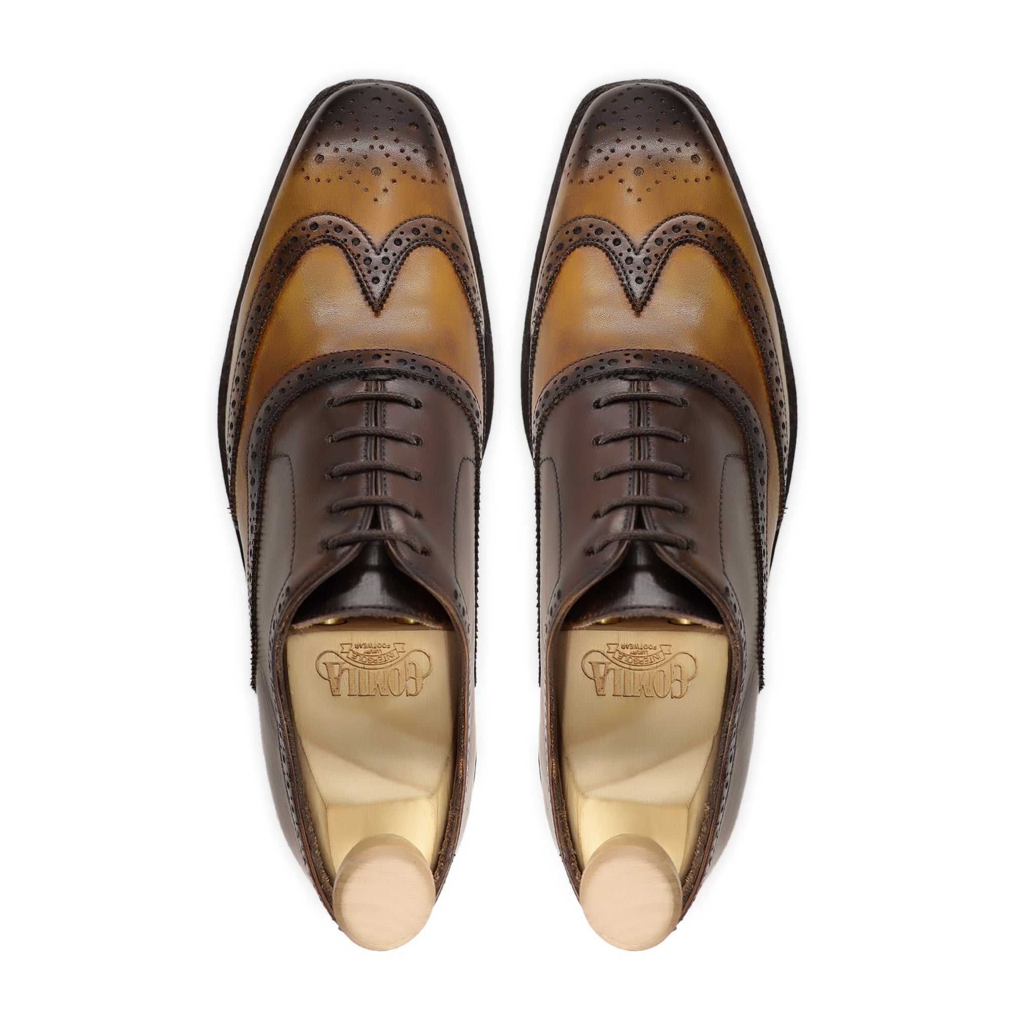 Harvana - Men's Burnished Tan Brown Calf Leather Oxford Shoe - Goodyear Welted