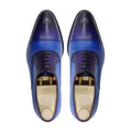 Lobelia - Men's Burnished Blue Calf Leather Oxford Shoe