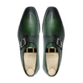 Coleus - Men's Burnished Green Calf Leather Single Monkstrap