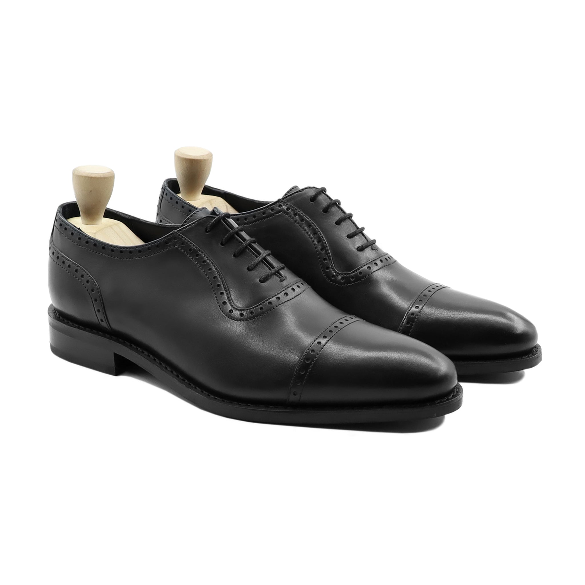 Skon - Men's Black Calf Leather Oxford Shoe - Goodyear Welted