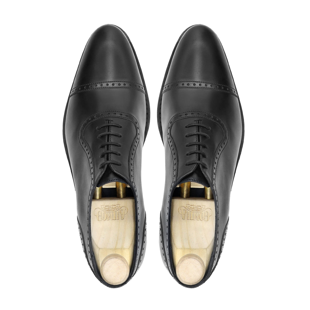Skon - Men's Black Calf Leather Oxford Shoe - Goodyear Welted
