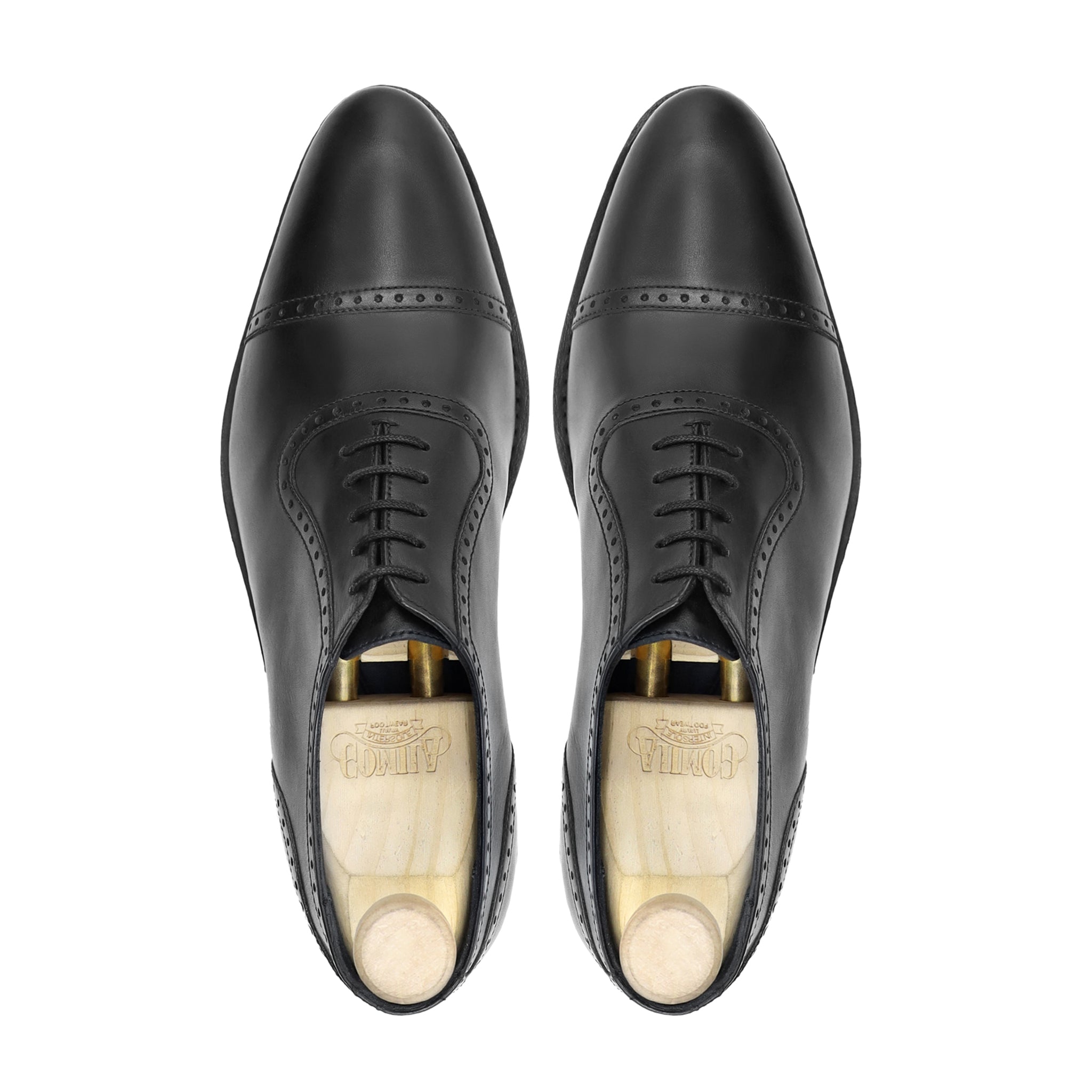 Skon - Men's Black Calf Leather Oxford Shoe - Goodyear Welted