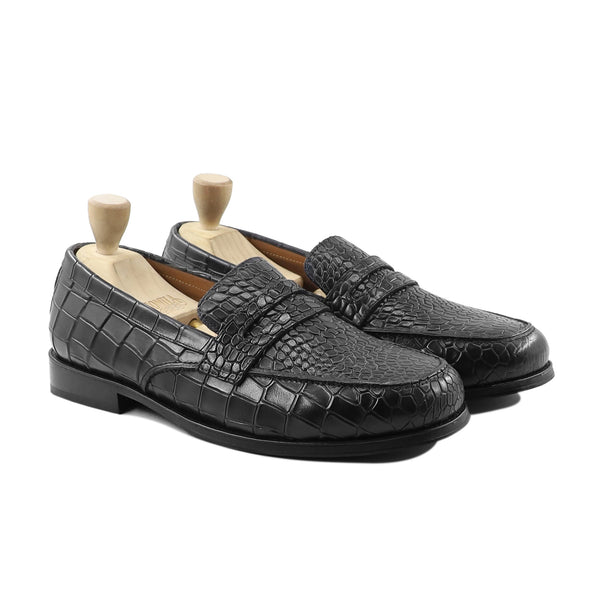 Aleck - Men's Black Calf Leather Loafer