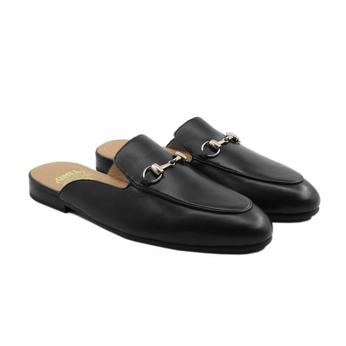 Portzone - Men's Black Calf Leather Slipper