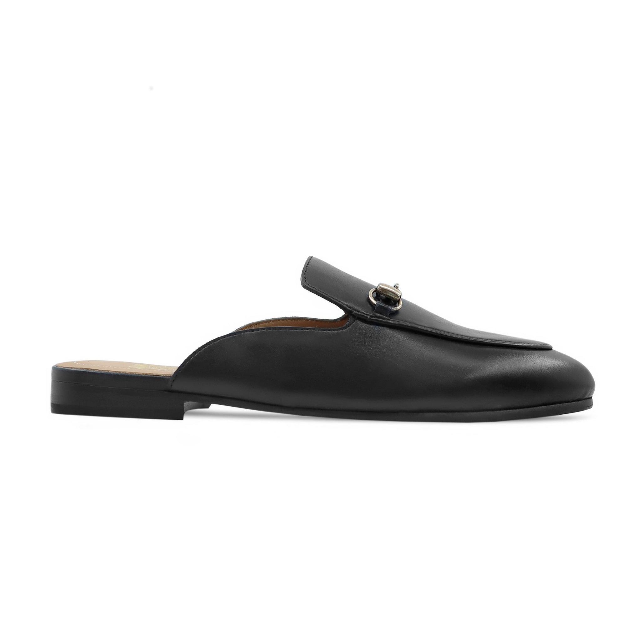 Portzone - Men's Black Calf Leather Slipper