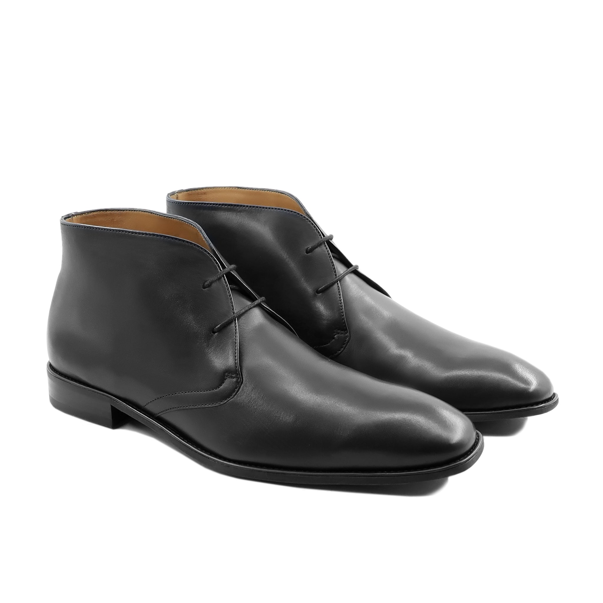 Katow - Men's Black Calf Leather Chukka Boot
