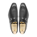 Aietor - Men's Back Calf and Pebble Grain Leather Single Monkstrap