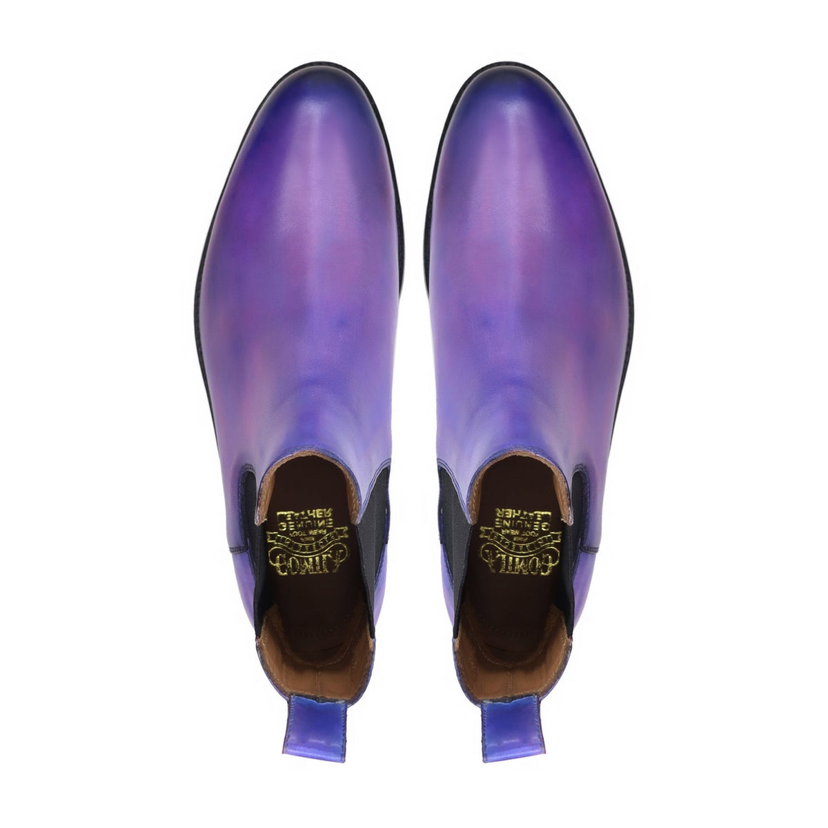 Miskol - Men's Lilac, Indigo and Violet Patina Calf Leather Chelsea Boot