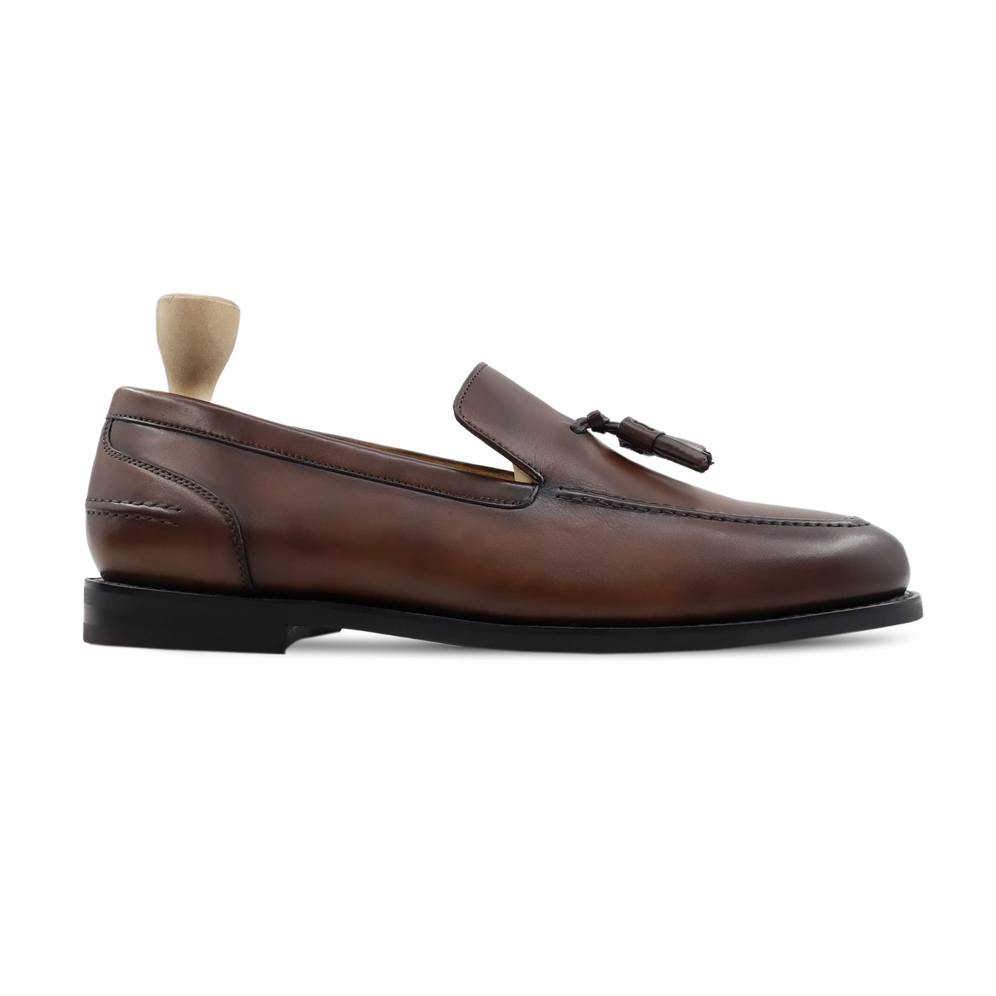 Tribov - Men's Brown Patina Calf Leather Loafer - Goodyear Welted