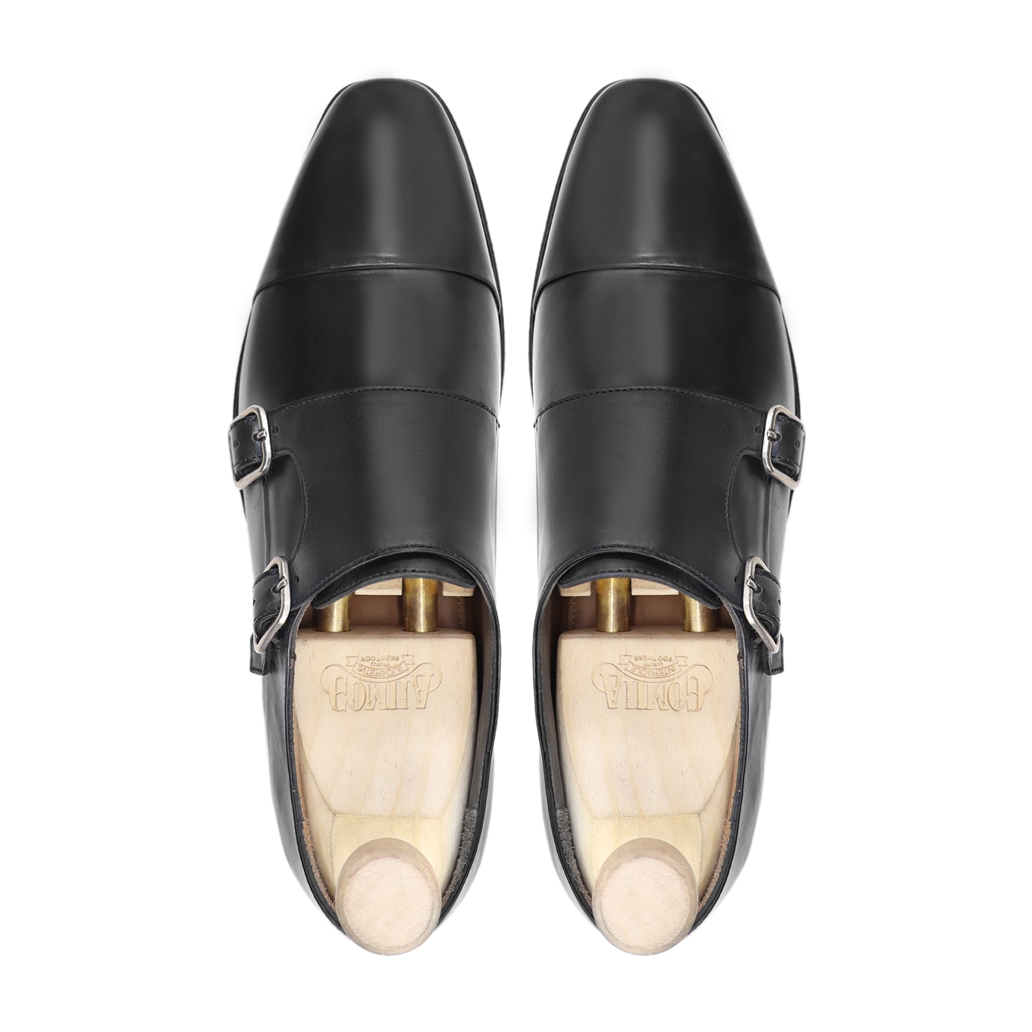 Namur - Men's Black Calf Leather Double Monktrap