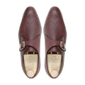 Ludza - Men's Oxblood Pebble Grain Leather Single Monkstrap