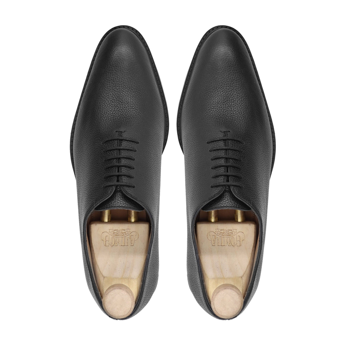 Luja - Men's Black Pebble Grain Wholecut Shoe