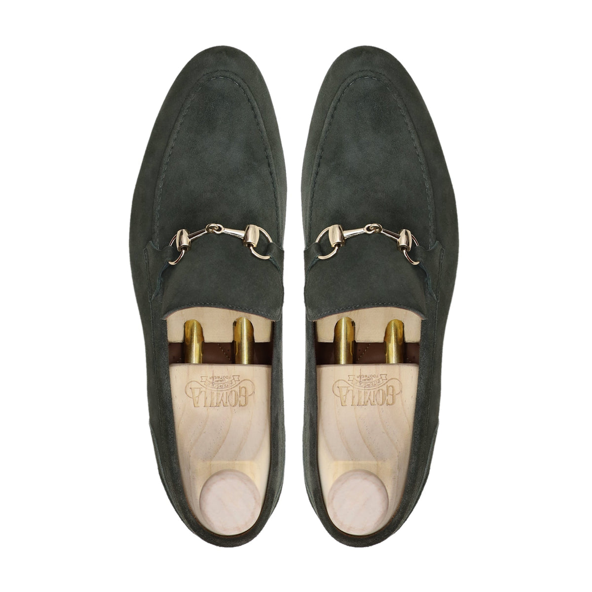 Grimsle - Men's Olive Green Kid Suede Loafer