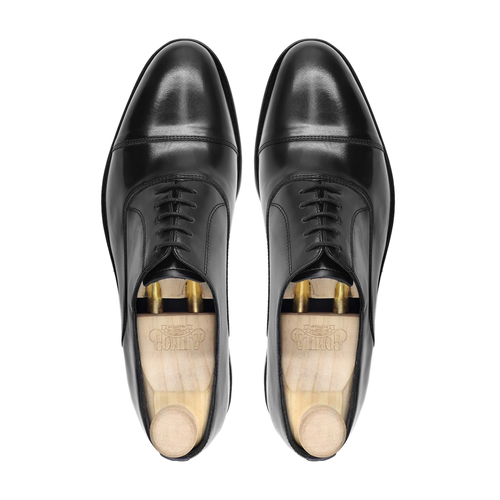 Hillerrod - Men's Black Box Leather High Shine Oxford Shoe