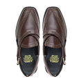 Harstad - Men's Dark Brown Box Leather High Shine Sandal