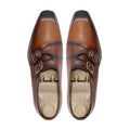 Godden - Men's Burnished Tan Calf Leather Double Monkstrap