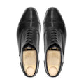 Maks- Men's Black Box Leather High Shine Oxford Shoe