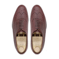 Graz - Men's Oxblood Pebble Grain Leather Wholecut Shoe