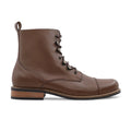 Matti - Men's Brown Pebble Grain Leather Boot