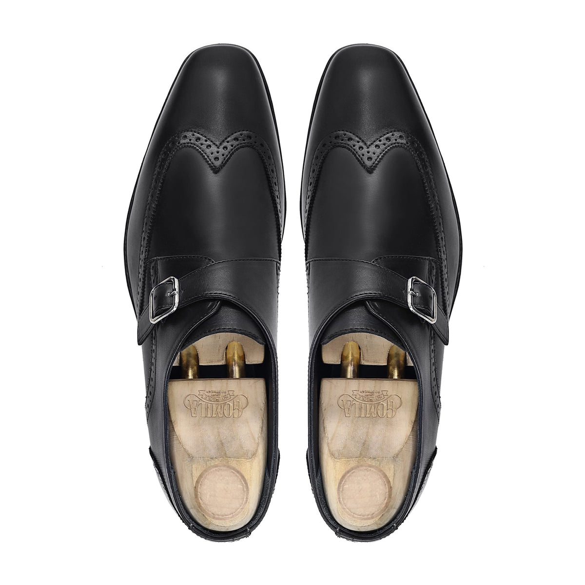 Kaya - Men's Black Calf Leather Single Monkstrap