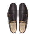 Nuray - Men's Dark Brown Calf Leather Double Monkstrap