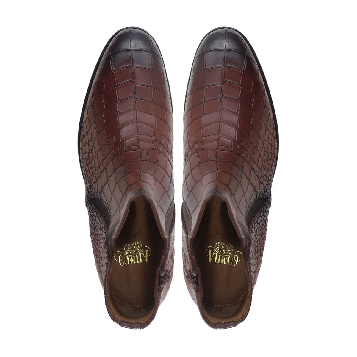 Howen - Men's Burnished Brown Calf Leather Chelsea Boot