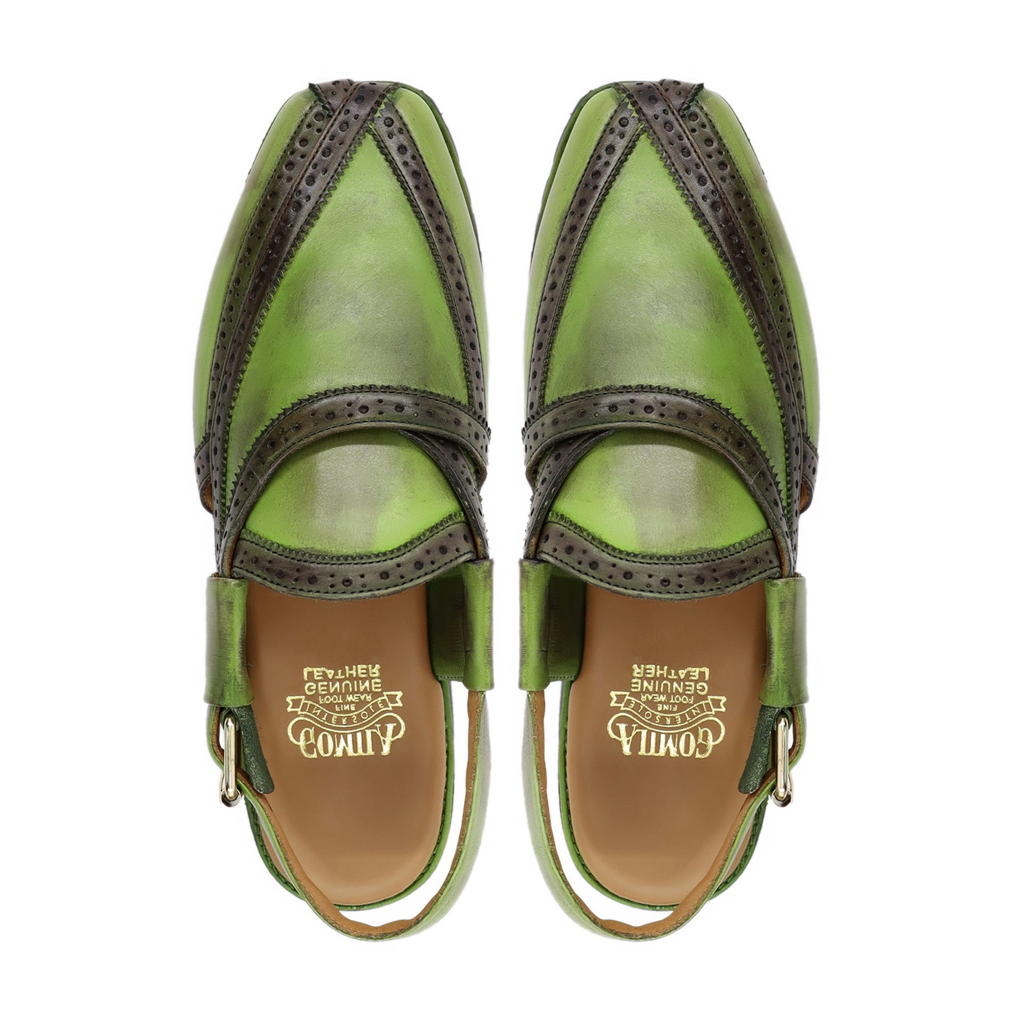 Sonomi - Men's Burnished Green Calf Leather Sandal
