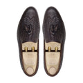 Dubasari - Men's Dark Brown Pebble Grain and Hand Woven Calf Leather Loafer