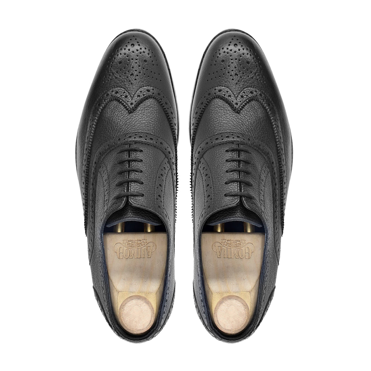 Capellen - Men's Black Pebble Grain Oxford Shoe