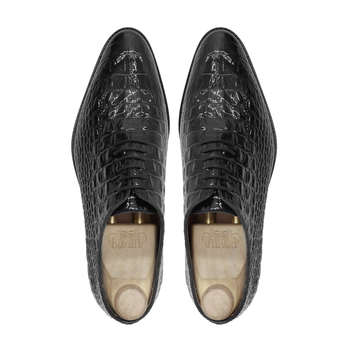 Oren - Men's Black Calf Leather Wholecut Shoe