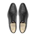 Richard - Men's Black Calf and Pebble Grain Leather Oxford Shoe