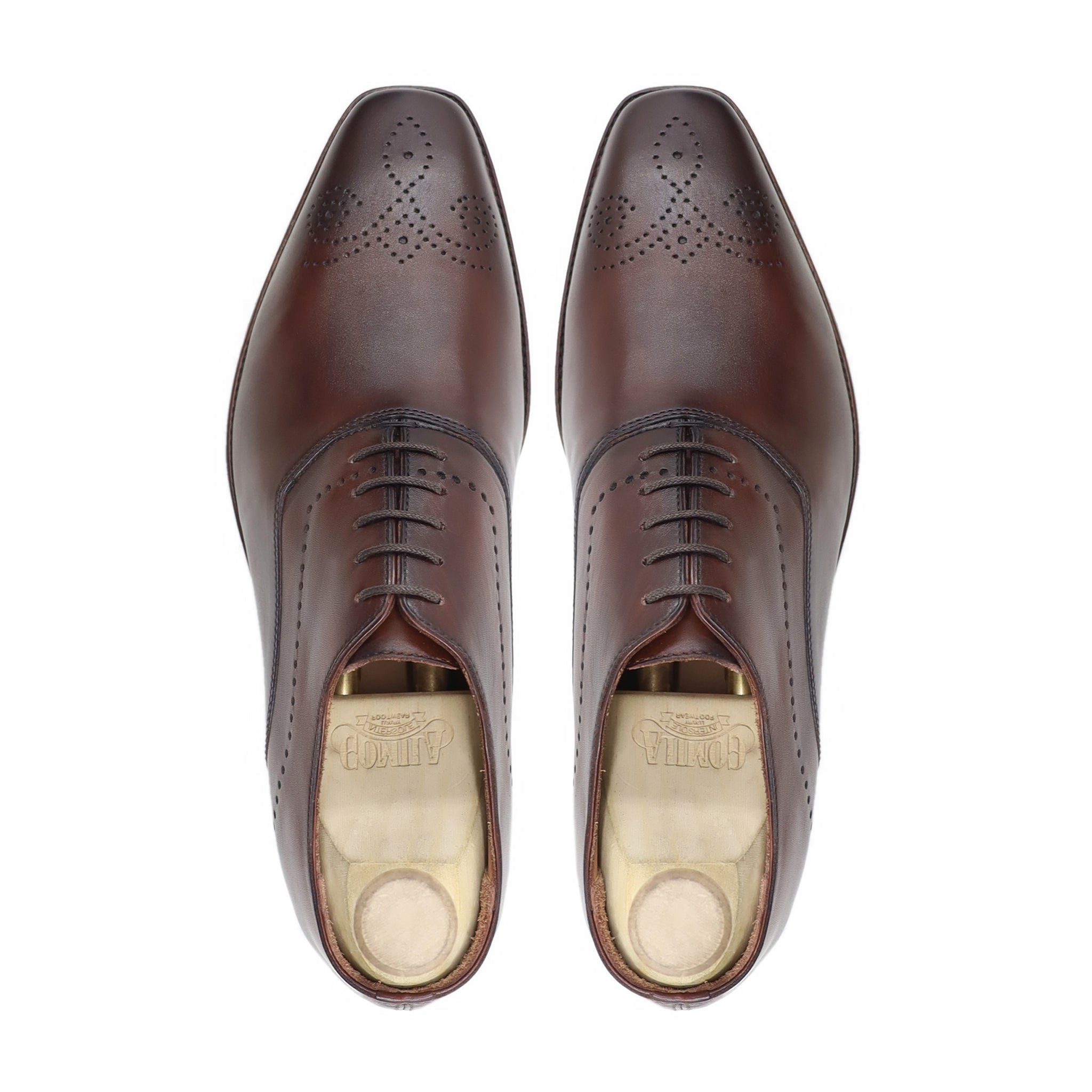 Yuki - Men's Brown Calf Leather Oxford Shoe