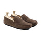 Halyn - Men's Dark Brown Kid Suede Driver Shoe