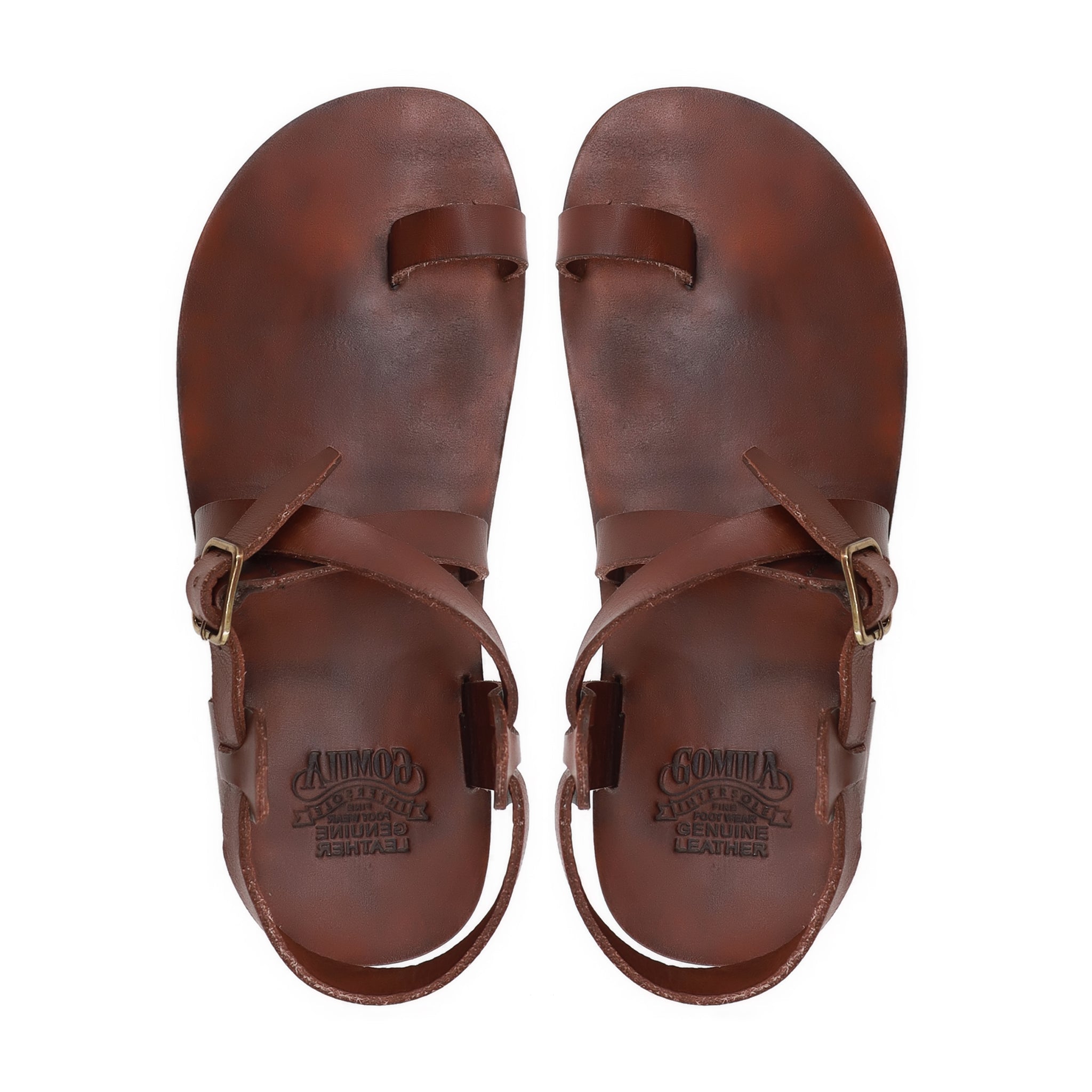 Zhizdra - Men's Reddish Brown Calf Leather Sandal