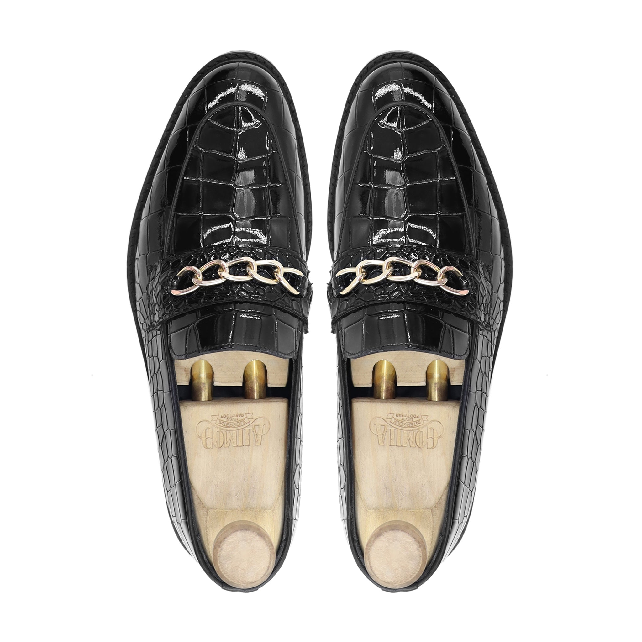 Zank - Men's Black Patent Leather Loafer