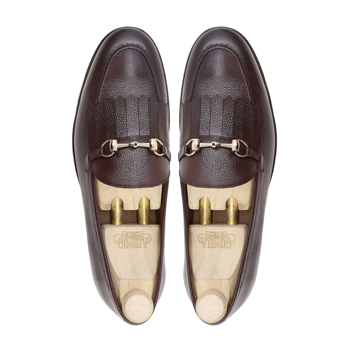 Hiroshi - Men's Dark Brown Pebble Grain Leather Loafer