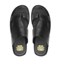 Tatsuya - Men's Black Calf Leather Slipper