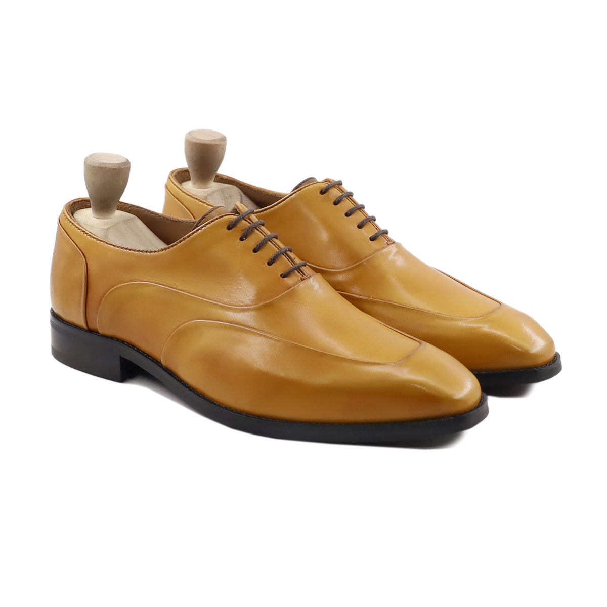 Kabe - Men's Yellow Calf Leather Oxford Shoe
