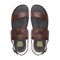 Kakeru - Men's Dark Brown Calf Leather Sandal