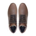 Kenta - Men's Brown Pebble Grain Leather Jogger