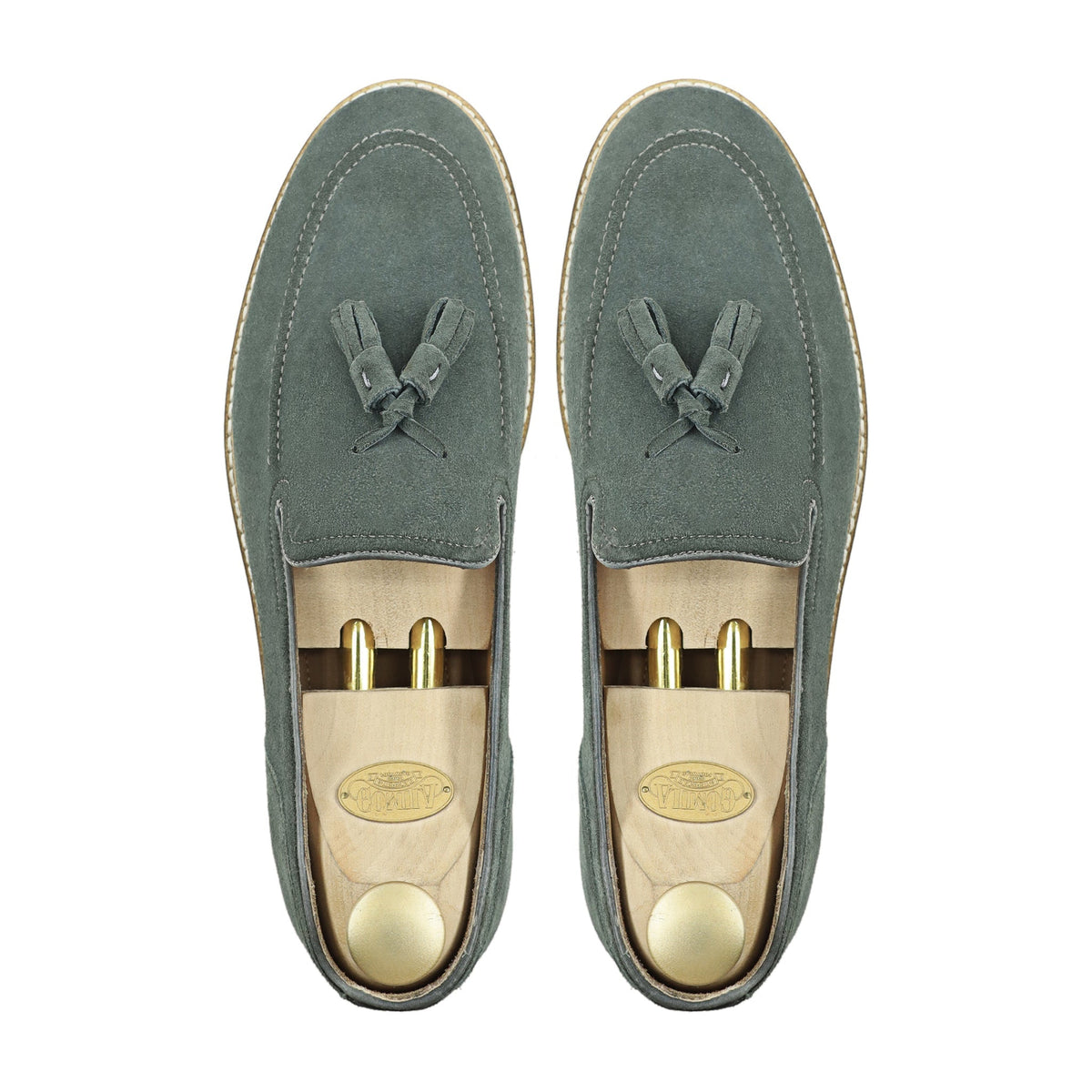 Palmer - Men's Charcoal Gray Kid Suede Loafer