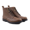Tyron - Men's Brown Pebble Grain Leather Boot