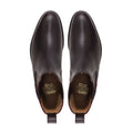 Bayle - Men's Dark Brown Calf Leather and Harris Tweed Chelsea Boot
